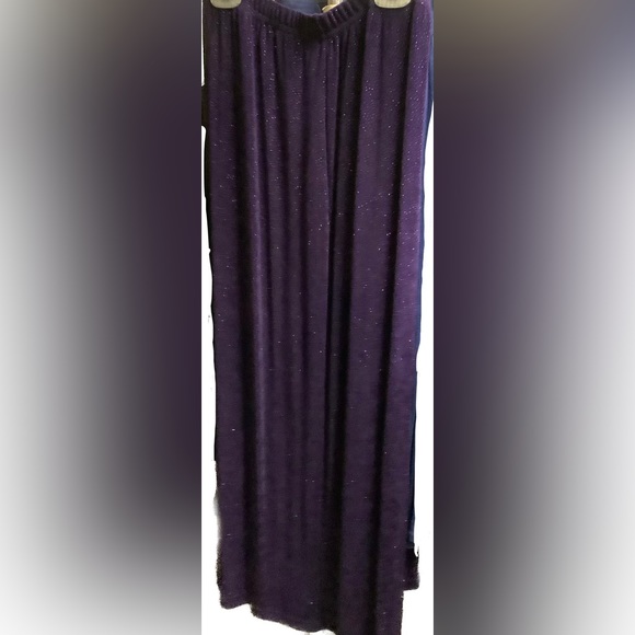 new vintage Picadilly Purple Amethyst glitter sparkle maxi skirt set - Picture 2 of 4